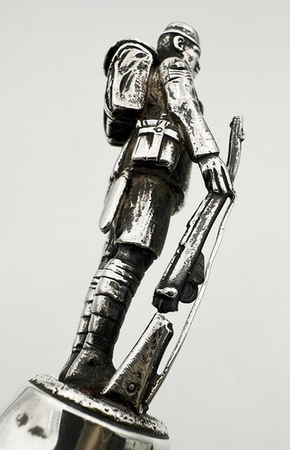 GURKHA FIGURINE STERLING SILVER GEORGE V LONDON 1927 GOLDSMITHS & SILVERSMITHS - Picture 11 of 13