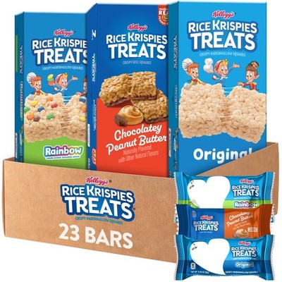 Rice Krispies Treats Crispy Marshmallow and Squares, Lunch 23 Bars 