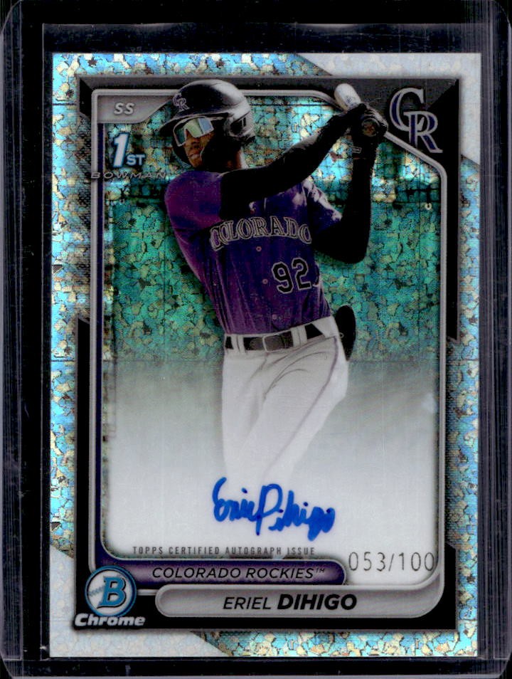2024 Bowman Chrome Eriel Dihigo Auto Mini Diamond Refractor 1st #53/100