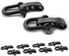 10 Pcs Paracord Bracelet Buckles Black Adjustable U Buckle Clip for Outdoor Surv