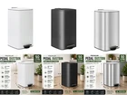 1x 50L Square Stainless Steel Kitchen Pedal Bin Modern Rubbish Waste Dustbin UK