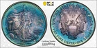 1993 PCGS MS67 American Silver Eagle Dollar $1 - Blue / Purple Toned