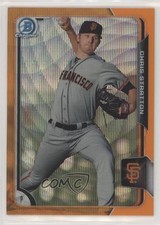 2015 Bowman Chrome Prospects Orange Wave Refractor Chris Stratton #BCP54 9hx