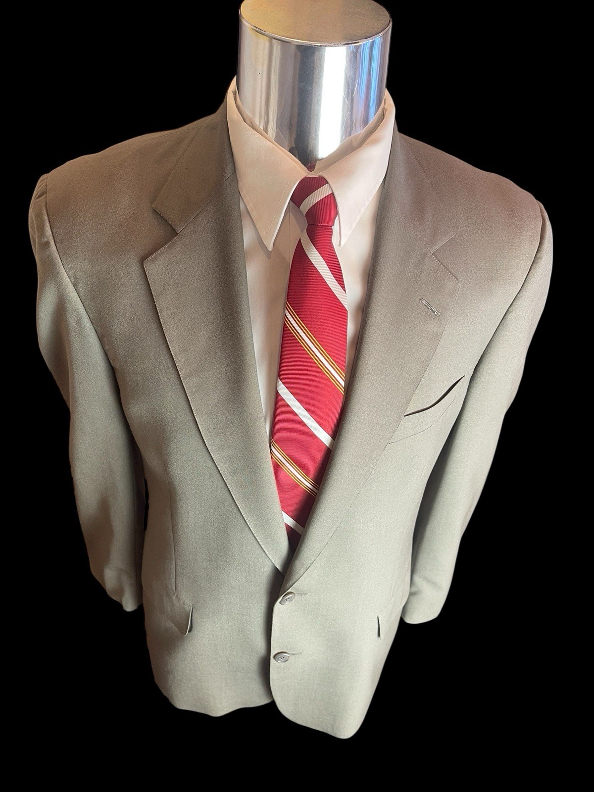 BROOKS BROTHERS, SOLID GRREN-GRAY WOOL JACKET, SI… - image 3