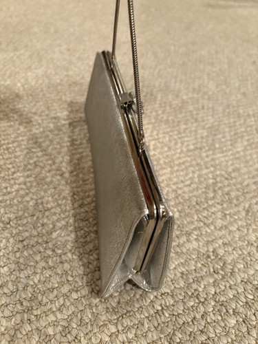 Vintage Rulo Creations Women's Shimmer Clutch Handbag Evening Bag Silver Small - Picture 6 of 7