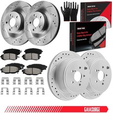 Front Rear Disc Rotors Brake Pads Kit For Subaru Forester Legacy Outback Impreza