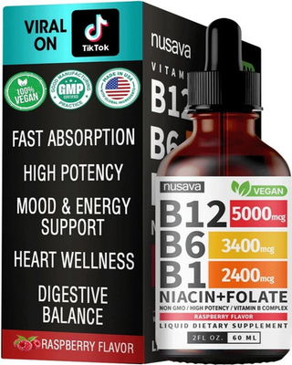 #ad #ad Nusava Vitamin B complex B 12 B 6 amp; B 1 Niacin amp; Folate Double pack $44.99