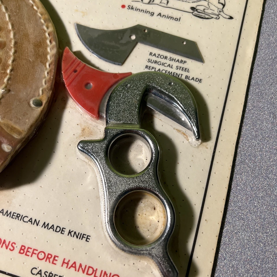 Cuchillos de colección WKC Wyoming "Avestimiento de campo" cuchillo desollador con funda EE. UU. Nuevo de Lote Antiguo Foto 2 de 4