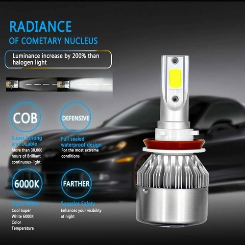 6000K LED Headlight+Fog Light Bulbs Upgrade Pkg Kit for For Ford F-150 2015-2020 - Picture 12 of 21