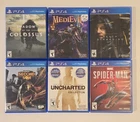 PS4 6 Game Lot - Infamous / Colossus  / Uncharted / Medievil / Spiderman/ DS