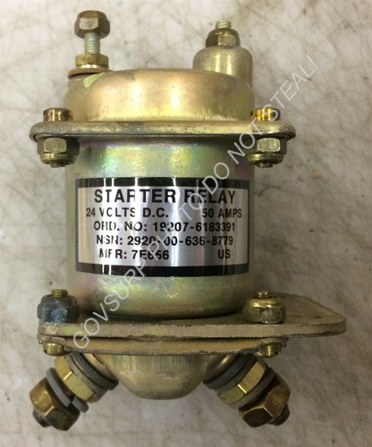 STARTER RELAY 24 VOLT M35A2 M35A3 M54A2 M35 M54 15-58 WSE-4101A 5945-00-636-8779 - Picture 1 of 3