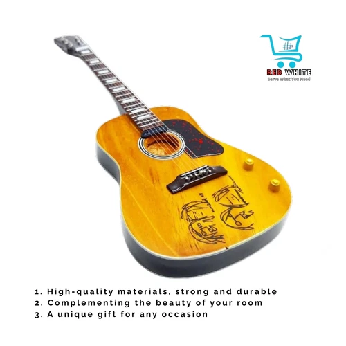2 pcs - Miniature Acoustic Guitar Gibson John Lennon Beatles Signature 1:4