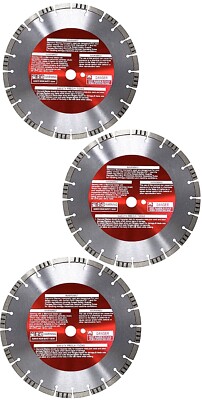 14'' Laser Welded 12mm Turbo Segmented Diamond Blade Fits Stihl Cut-Off Saw (3pk)
