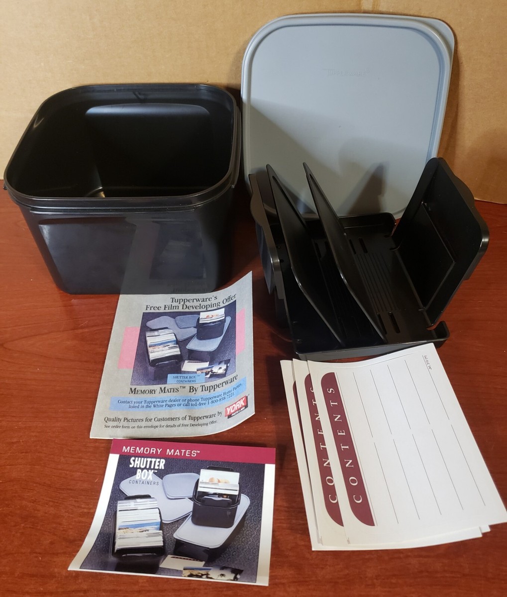 Tupperware Memory Mates Photo Recipe Box Modular Square #1620-1