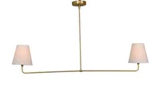 Mid Century Curved Chandelier Modern Handmade Brass Pendent Ceiling Decor Lamp