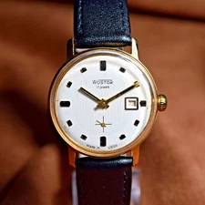 Vintage Watch Vostok 17 Jewels Soviet Mechanical Men's Wrist Watch Serviced