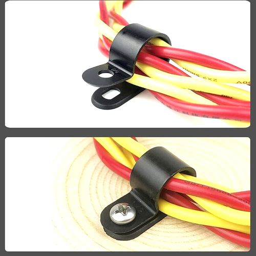 100 PCS PACK 5/8" Inch R-Type CABLE CLAMPS NYLON BLACK HOSE WIRE ELECTRICAL UV - Picture 4 of 5