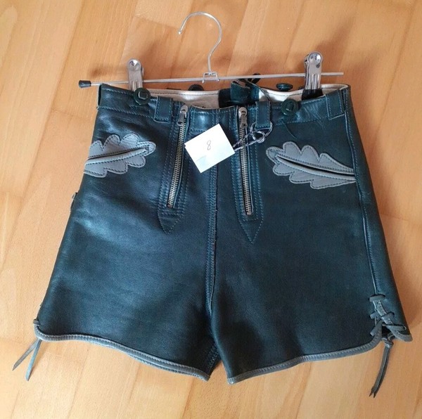 Kurze Lederhose Shorts Vintage Pfadfinder Gr. 126