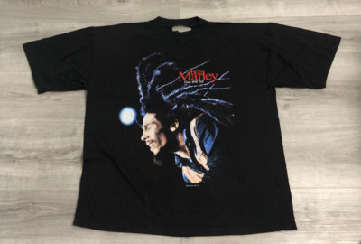 Vintage 80s Bob Marley 'Time Will Tell' Tuff Gong T-Shirt - Size XL [P2P 23'']