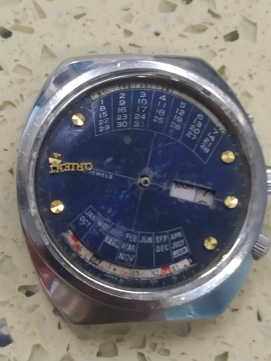 Vintage ORIENT Perpetual Calendar Y469672 cal 46941 NOT Working