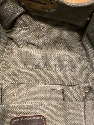 Vintage Pair 1958 Era Ammunition Pouches Bren Gun M.V.O.