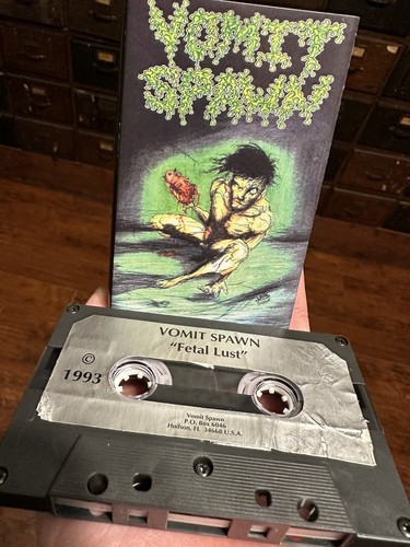 1993 VOMIT SPAWN FET LUST DEMO & BONUS DEATH GRINDCORE METAL CASSETTE - Imagen 2 de 5