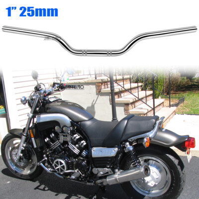 1'' 25mm Motorcycle Handlebars Tracker Drag Bars Chrome For Yamaha VMAX 1200 1700