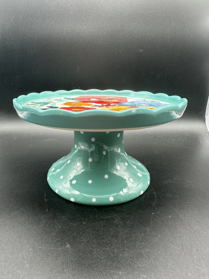 "Pionera Mujer Mercado de Pulgas Floral Lunares Soporte para Pasteles Decoración EXCELENTE 8"" X 4.25""" Foto 4 de 4