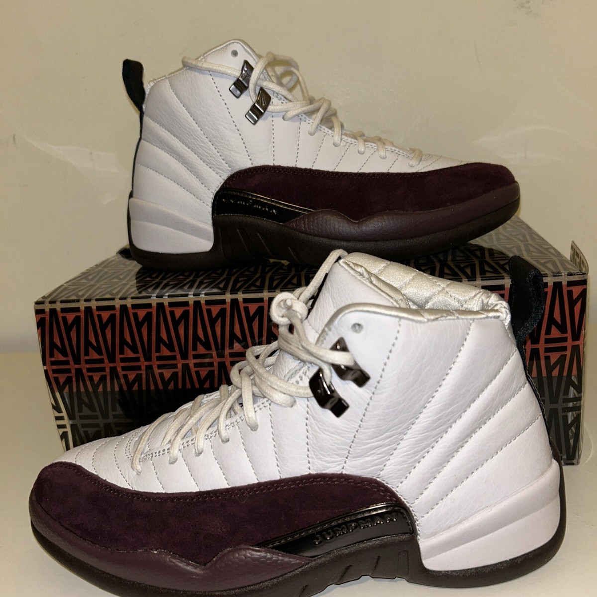 Used Jordan 12 Retro x A Ma Maniere White New Size 6.5M / 8W