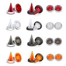 2PCS Turn Signal Light Lens Cover Bezels Ring For Harley Road King Electra Glide