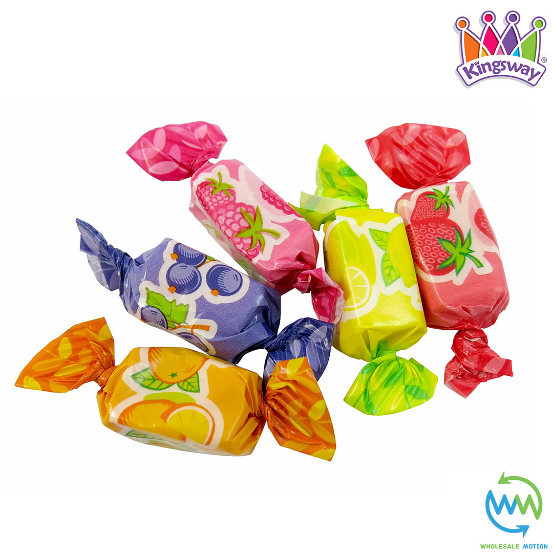 Assorted FRUIT CHEWS Kingsway INDIVIDUAL Wrapped Wedding SWEETS Portion ...