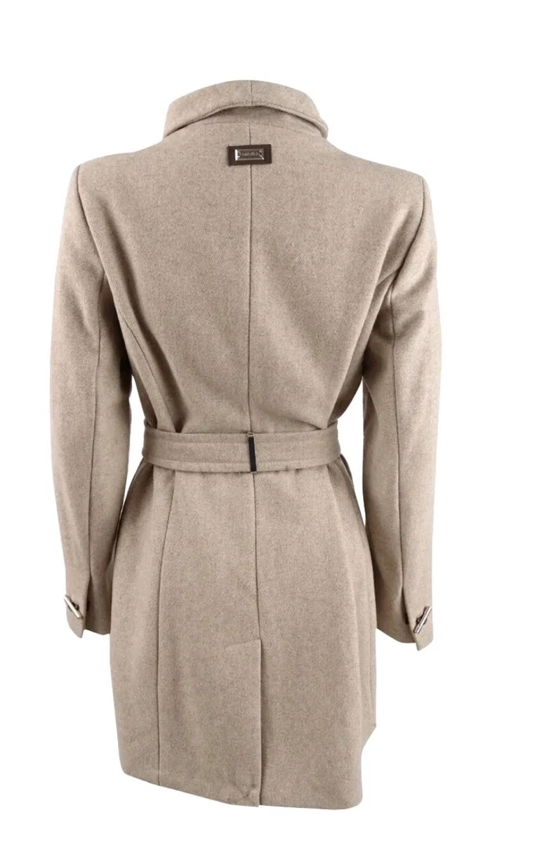 Calvin Klein Womens Belted Oatmeal Coat Size XL eBay