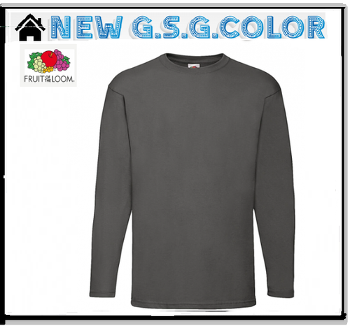 Camiseta Hombre T-Shirt Value Weight Mangas Largas 100% Algodón - Imagen 6 de 9