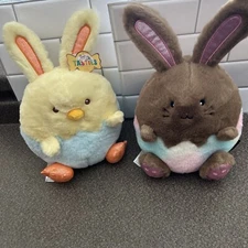 NEW Tasties Sweet Friends Egg Bunnies Plush F.A.O Schwarz Lot Of 2 Easter