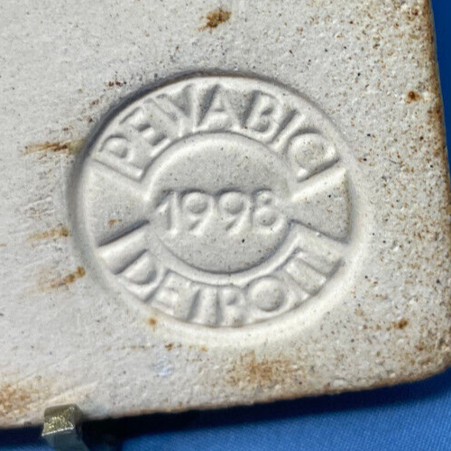PEWABIC 1998 Oak Tree Tile Green matte - Picture 3 of 5