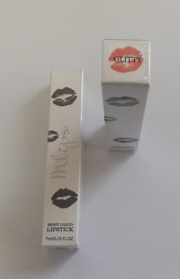 Mlips 2er Set GLITTY Intensiv Glanz Lippenstift 7ml Erdbeerduft /EBNK
