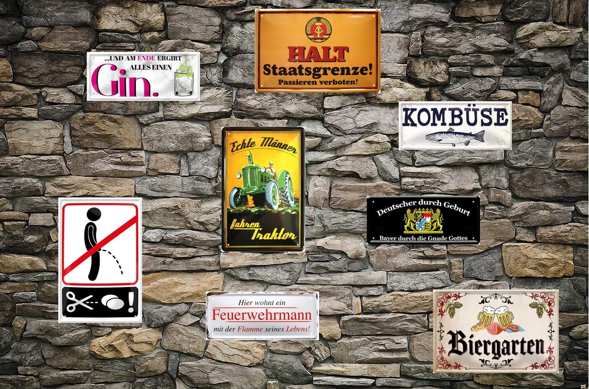 DekoDrom Blechschild 'Wen Ich Mag Den Duze Ich' - 18x12cm Retro Wanddeko Mit Spruch