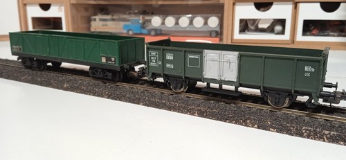 HO JOUEF / LIMA LOT DE 2 X WAGONS TOMBEREAU SNCF NO ROCO - Imagen 2 de 7