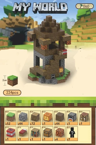My World Magnetic Building Block Set STEM Mine Craft Toys Tiles Pixel Cube 2CM - Picture 57 of 78