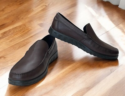 Ecco S Lite Men's Moccasin Moc Classic Leather Loafer US 9 9.5 Cocoa Brown