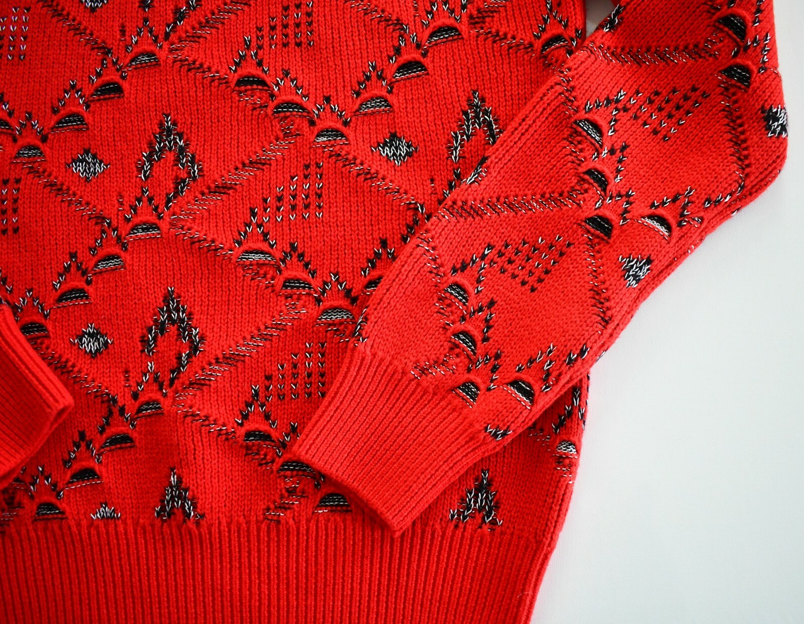 ️ Maglione maglione maglione SAINT LAURENT Paris JACQUARD ARAZZO FIORE S