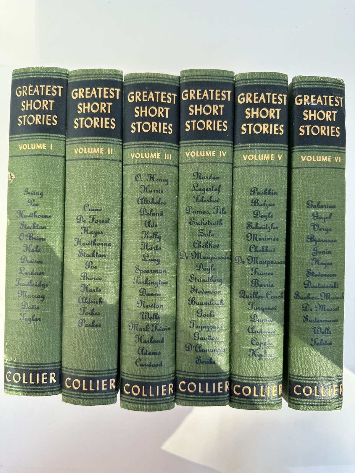 Greatest Short Stories, Collier, Vol. 1-6, Classic book lot, 1953 HC books