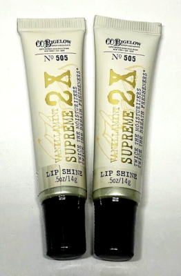 2 Bath & Body Works C.O. Bigelow ~ VANILLAMINT SUPREME 2X No. 505 ~ Lip Shine