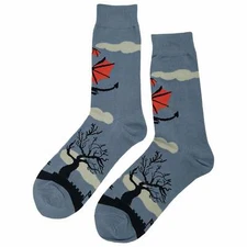 NWT Movie Dragon Dress Socks Novelty Men 8-12 Blue Crazy Fun Sockfly