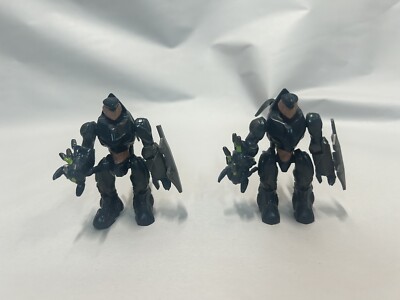 HALO MEGA BLOKS, HUNTER FIGURE, EVAS LAST STAND LOT OF 2