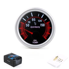 2" 52mm Smoke Lens White LED Pointer Oil Temp Temperature Gauge Meter + Sensor