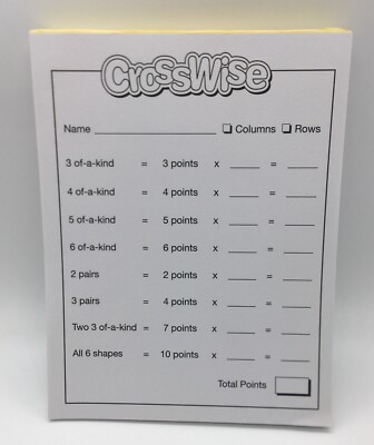 CROSSWISE Game Replacement Pieces Parts PAPER SCORE PAD Only