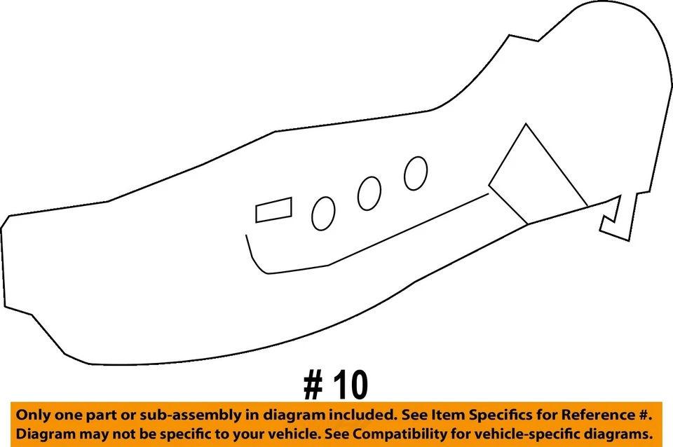 BUICK LUCERNE 灰色驾驶员座椅开关挡板 2006 - 2011 全新 20952811 — 第 3/3 张图片