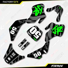 Black & Green Fierce Racing Graphics kit Fits 00-06 Suzuki JR50 JR 50 Decal