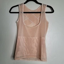 Kymar New Body Shaper Beige Open Bust Cami Firm Tummy Control Med